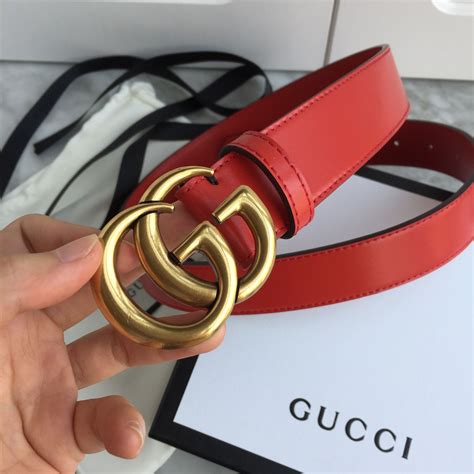 all red gucci belts